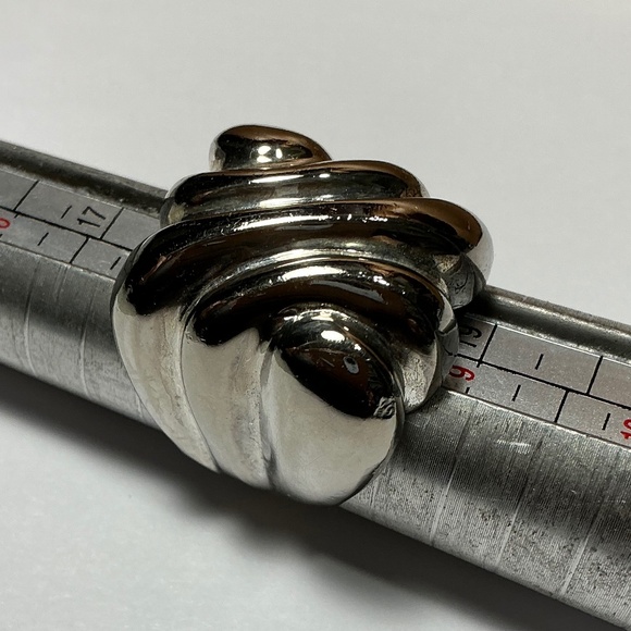 CHARLES KRPELL Sterling Silver Ribbed Ring. Size 8.5 - Picture 2 of 12